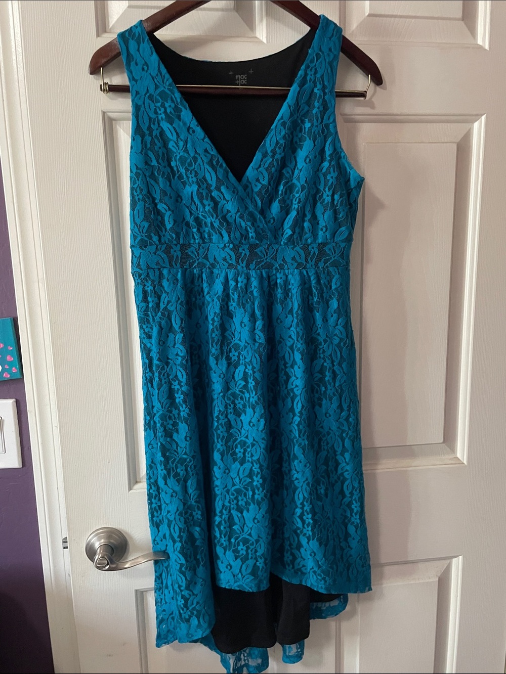 VTG TEAL MAC AND JAC DRESS